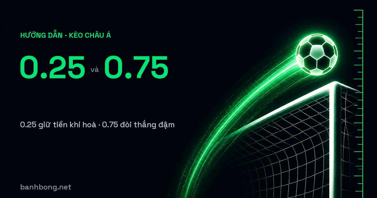 Kèo 0.25 Và 0.75 Khác Nhau Chỗ Nào?