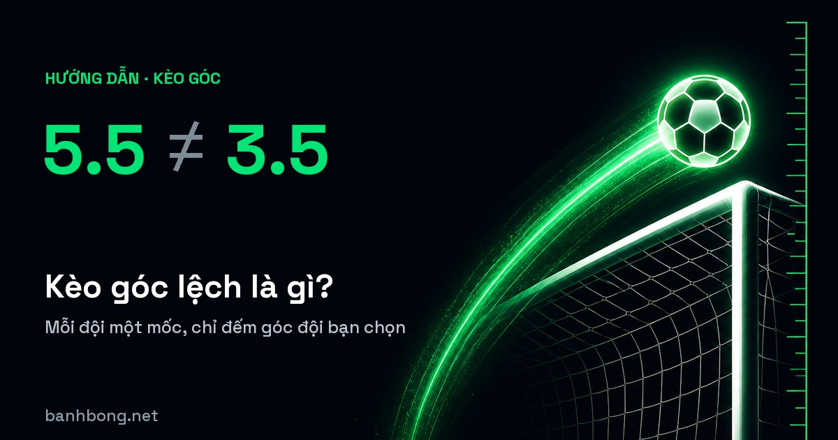 Kèo Góc Lệch Là Gì? Cách Đọc Khi Hai Đội Có Hai Mốc Khác Nhau